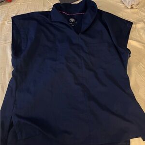 Healing Hands Navy Blue Sleeveless Top